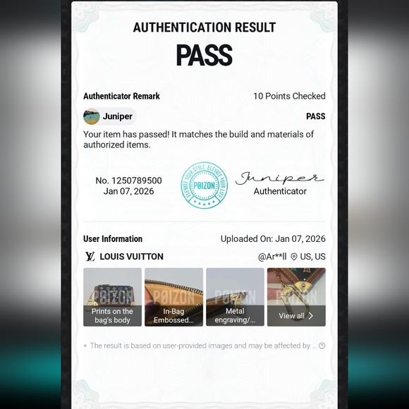 Louis Vuitton Multicolor Mono Pochette Cles Wallet Coin Purse (VERY GOOD)COA✨️ - Picture 14 of 14